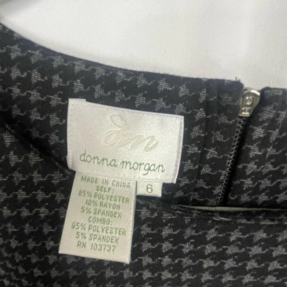 Donna Morgan Career Casual Black Dress with Belt Size 6 - Picture 4 of 5